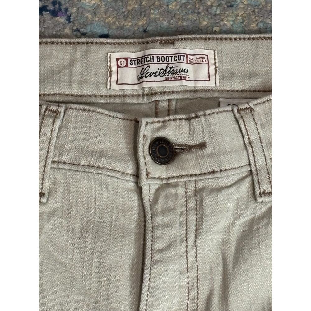 Levi's Strauss Signature Womens Jeans Low Rise Bootcut Misses 8 Medium Tan Flare